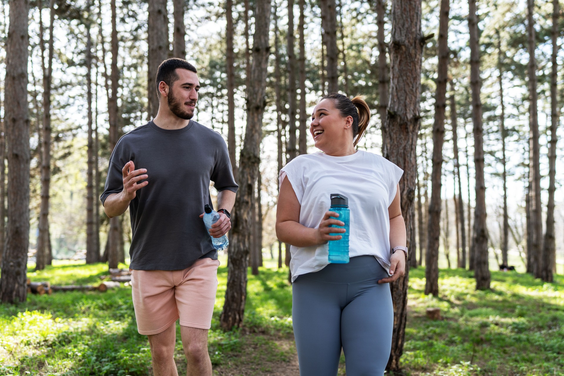 Couple jogging at the park